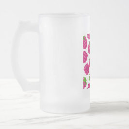 Taza De Cristal Esmerilado vaso con fruta de frambuesa de verano
