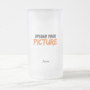 Taza De Cristal Esmerilado Vaso de cerveza con foto personalizada