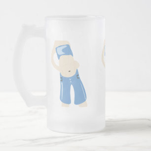 Taza De Cristal Esmerilado vaso de cerveza de barriga