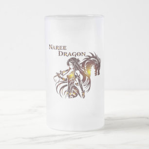 Taza De Cristal Esmerilado Vaso de cerveza Naree Dragon