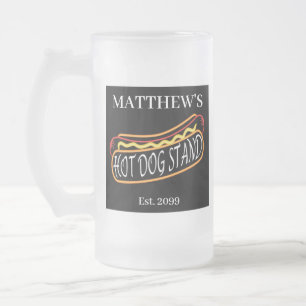 Taza De Cristal Esmerilado Vasos de bebidas divertidos para puesto de hot dog
