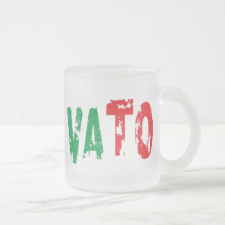 TAZA DE CRISTAL ESMERILADO VATO