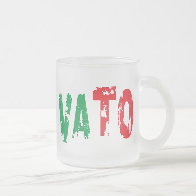 TAZA DE CRISTAL ESMERILADO VATO (Derecha)