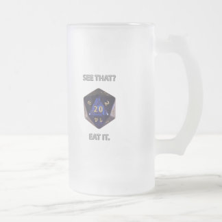 Taza De Cristal Esmerilado ¿Vea eso?  Cómalo