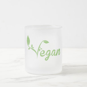 Taza De Cristal Esmerilado Vegano