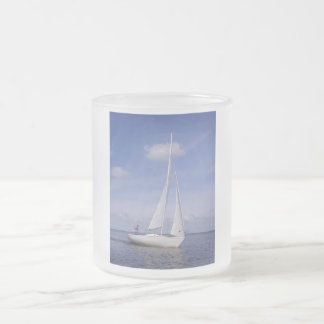 Taza De Cristal Esmerilado Velero