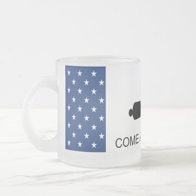 Taza De Cristal Esmerilado Ven y tómalo con cerveza congelada (Izquierda)