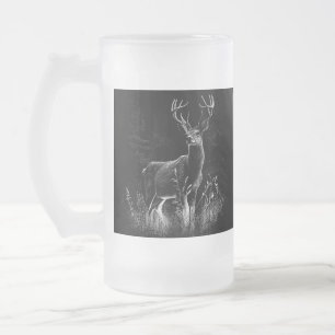 Taza De Cristal Esmerilado Vendedor con reglas enmarcadas por campo y árbol