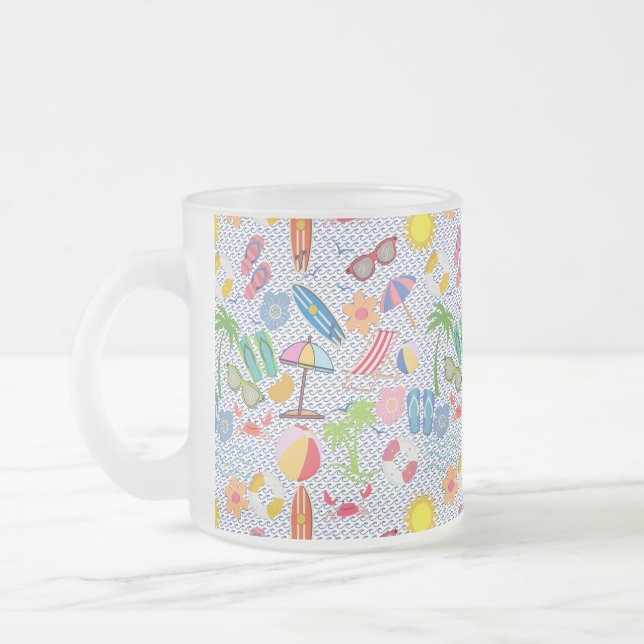 Taza De Cristal Esmerilado Verano 01.b.Sin BG (Izquierda)