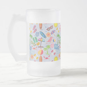 Taza De Cristal Esmerilado Verano 01.b.Sin BG