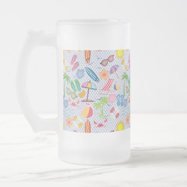 Taza De Cristal Esmerilado Verano 01.b.Sin BG (Izquierda)