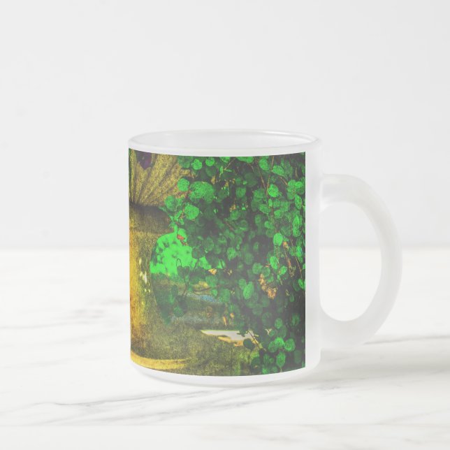 Taza De Cristal Esmerilado Verano en el jardín (Derecha)