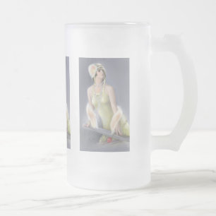 Taza De Cristal Esmerilado Verano Siren Frost Beer Mug