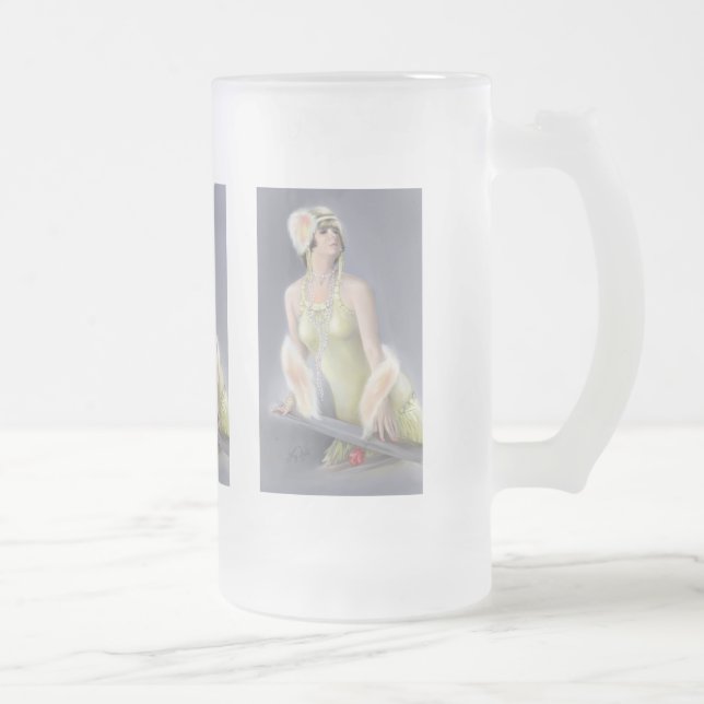 Taza De Cristal Esmerilado Verano Siren Frost Beer Mug (Derecha)