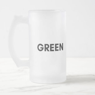 Taza De Cristal Esmerilado verde