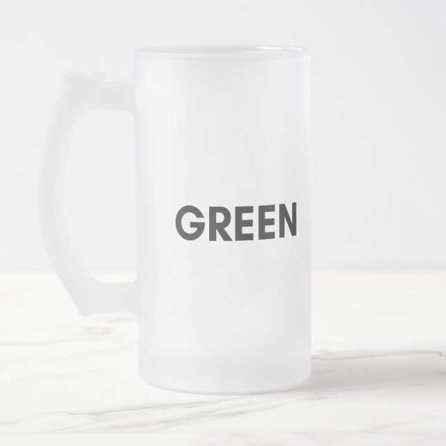 Taza De Cristal Esmerilado verde (Izquierda)