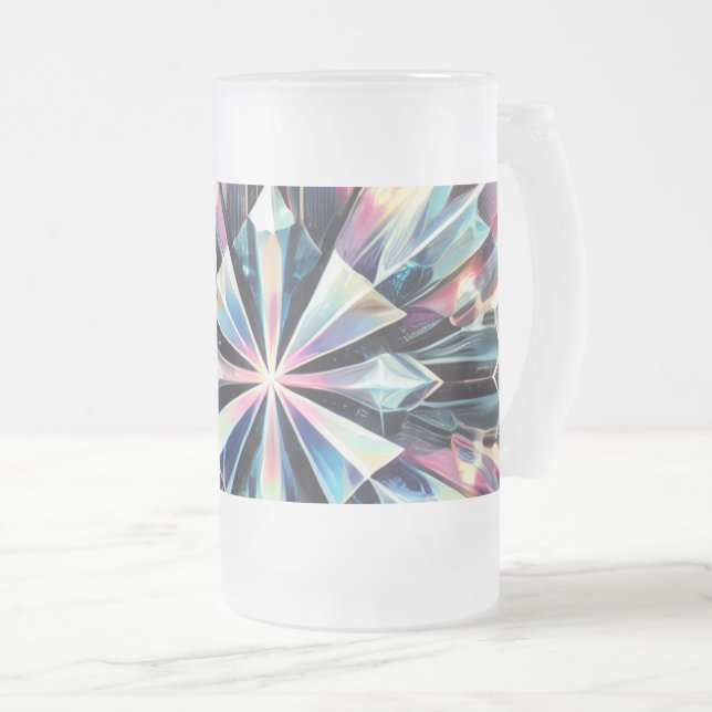 Taza De Cristal Esmerilado Verso cuántico - Vidrio de estallido primático (Anverso derecho)