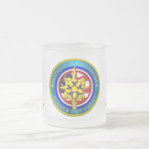 Taza De Cristal Esmerilado Veterano de Inteligencia Militar