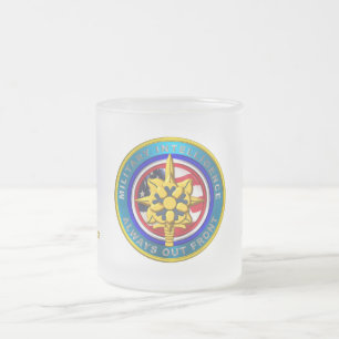 Taza De Cristal Esmerilado Veterano de Inteligencia Militar