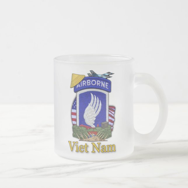 Taza De Cristal Esmerilado veteranos de la 173ª brigada aérea vietnam frosty  (Derecha)