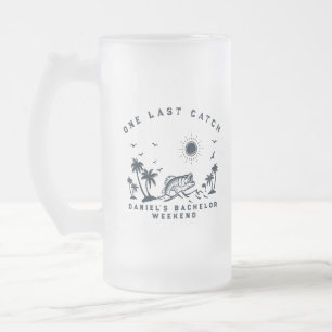 Taza De Cristal Esmerilado Viaje de fin de semana de pesca con tema de pescad