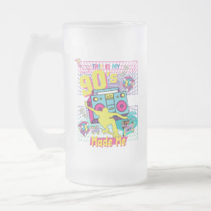 Taza De Cristal Esmerilado Vibes de hip hop retro de los 90 me hicieron