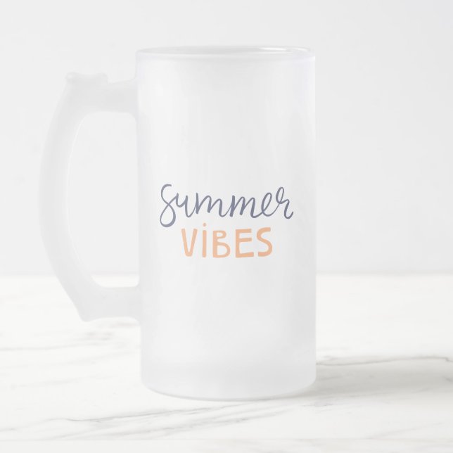 Taza De Cristal Esmerilado vibración de verano (Izquierda)
