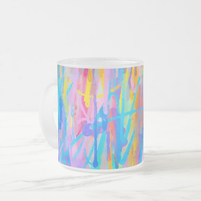 Taza De Cristal Esmerilado Vibrante cascada (Anverso izquierdo)