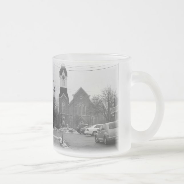 Taza De Cristal Esmerilado Vida de la pequeña ciudad (Derecha)