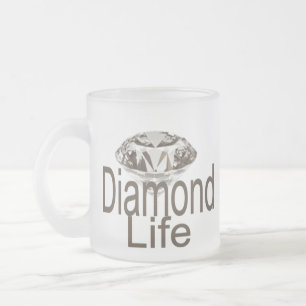 Taza De Cristal Esmerilado Vida del diamante