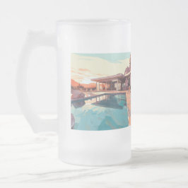TAZA DE CRISTAL ESMERILADO VIDA DESIERTA #3