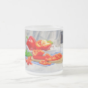 Taza De Cristal Esmerilado Vida residual de pimienta dulce