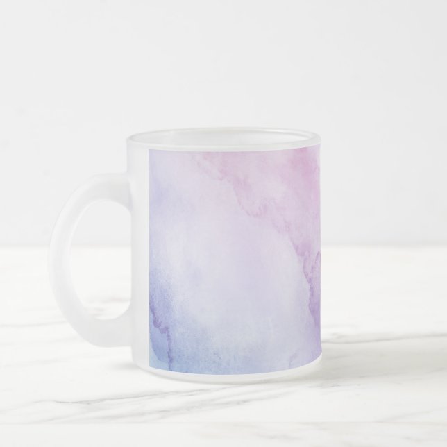 Taza De Cristal Esmerilado Vidrio brillante Pastel (Izquierda)