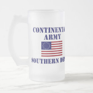 Taza De Cristal Esmerilado Vidrio continental del ejército de la guerra de