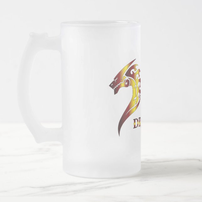 Taza De Cristal Esmerilado Vidrio de cerveza Dragon Sombra (Izquierda)