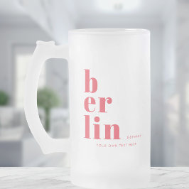 Taza De Cristal Esmerilado Vidrio de cerveza fiesta de Alemania de Berlín