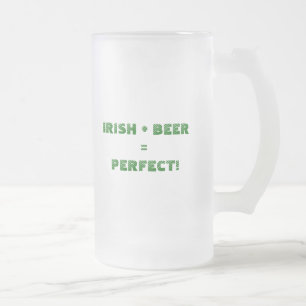 Taza De Cristal Esmerilado Vidrio de cerveza irlandés
