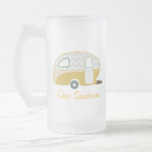 Taza De Cristal Esmerilado Vidrio de cerveza retro personalizado
