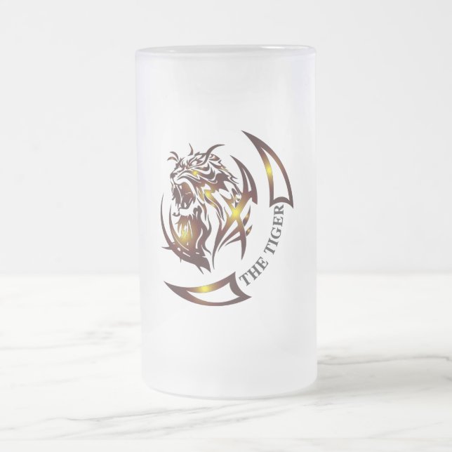 Taza De Cristal Esmerilado Vidrio de cerveza TIGER (Centro)