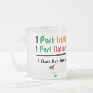 Taza De Cristal Esmerilado Vidrio de consumición helado divertido italiano