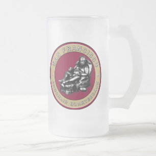 Taza De Cristal Esmerilado Vidrio de fútbol sala de sillón de San Francisco
