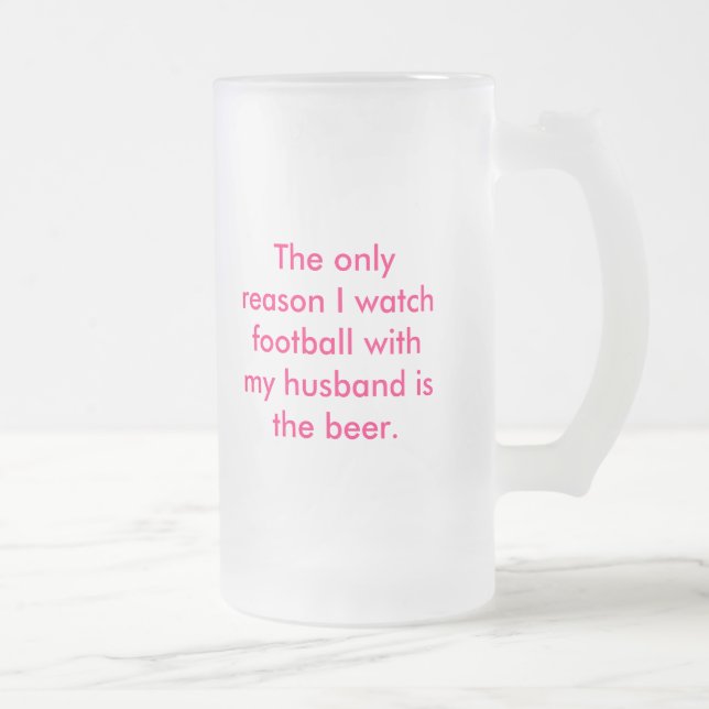 Taza De Cristal Esmerilado Vidrio de la cerveza de la esposa (Derecha)