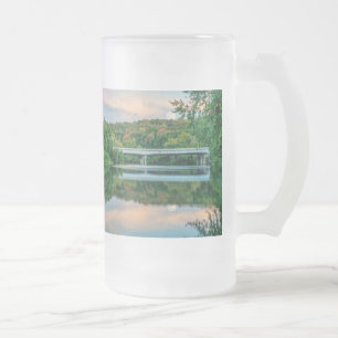 Taza De Cristal Esmerilado Vidrio de Lago Springfield Tranquilidad Escarcha