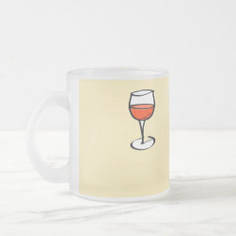 Taza De Cristal Esmerilado Vidrio de vino sobre naranja