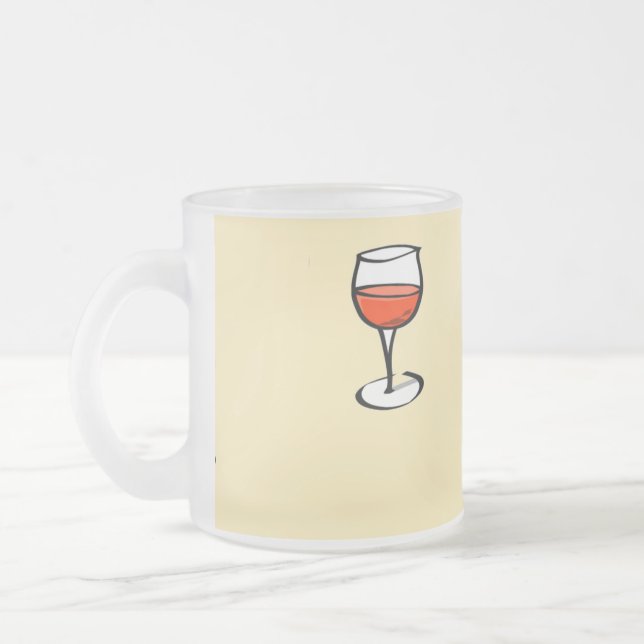 Taza De Cristal Esmerilado Vidrio de vino sobre naranja (Izquierda)