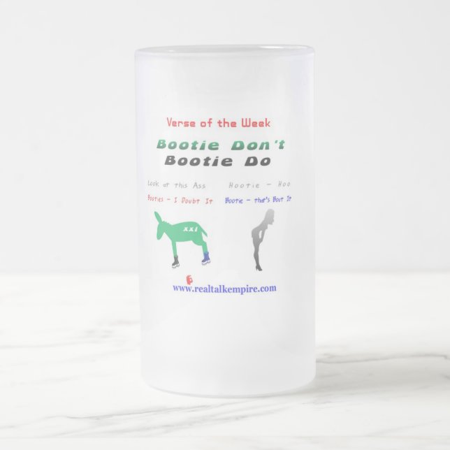 Taza De Cristal Esmerilado vidrio - el botín no hace (Centro)