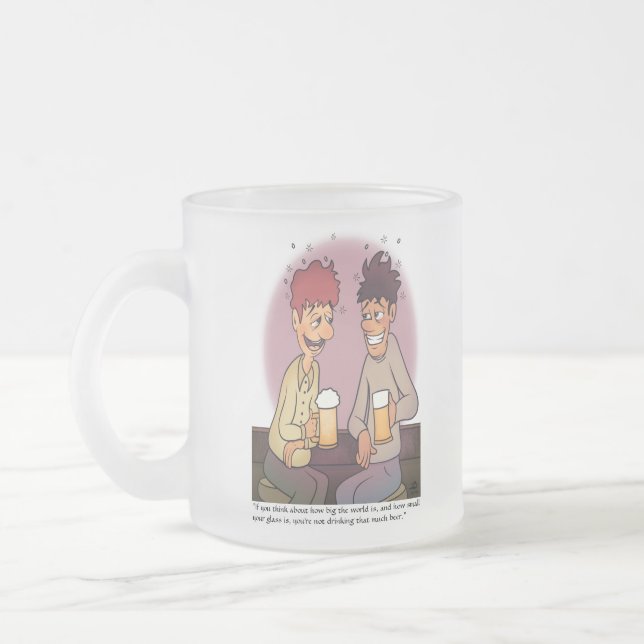 Taza De Cristal Esmerilado Vidrio escarlatado de Cerveza (Izquierda)
