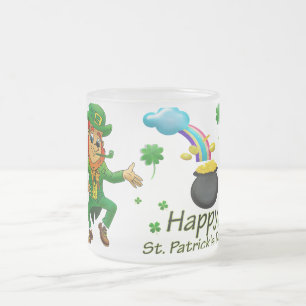 Taza De Cristal Esmerilado Vidrio escarpado del Día de los Patrocinadores
