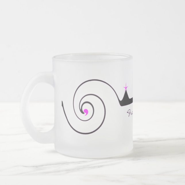 Taza De Cristal Esmerilado Vidrio que se casa elegante (Izquierda)