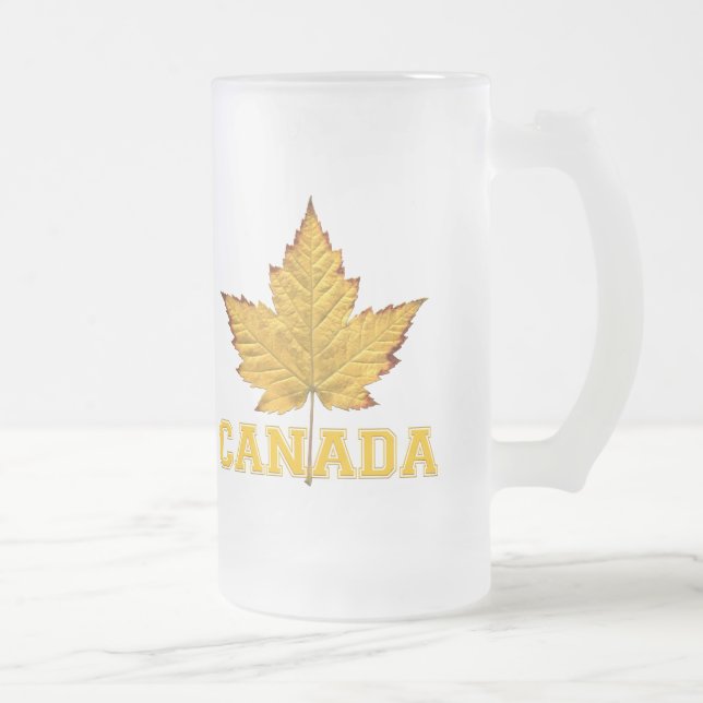 Taza De Cristal Esmerilado Vidrios del recuerdo de Canadá del equipo (Derecha)
